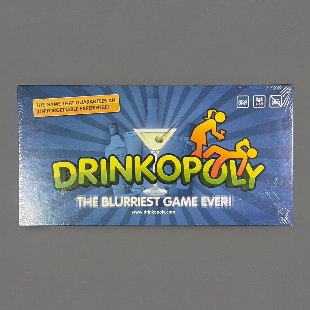 Drinkopoly Adult Party Board Game The Blurriest Game Ever New Sealed Fast Ship